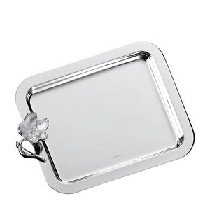 Christofle Anemone-Belle Epoque silver plated small rectangular tray